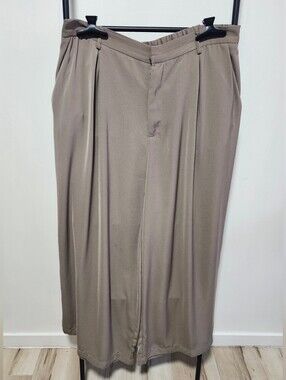 Tronjori Classic Wide Leg Women's Pants - Taupe